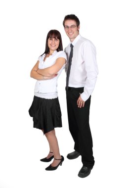 Successful business couple clipart
