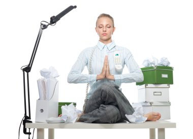 Business meditation clipart