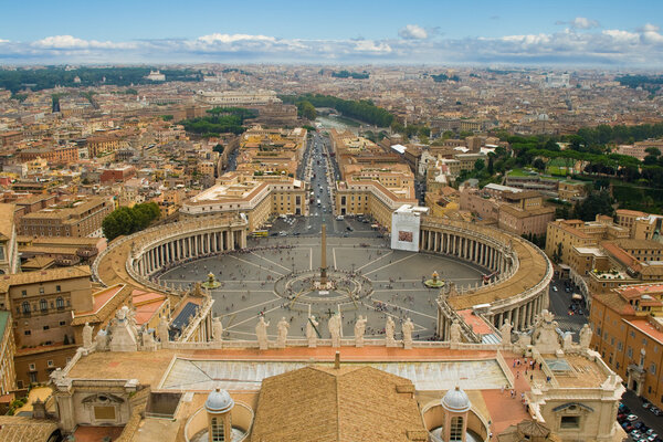 Saint Peter's Square - cityscape on Rome,Italy