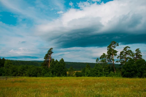草原と雲 — ストック写真