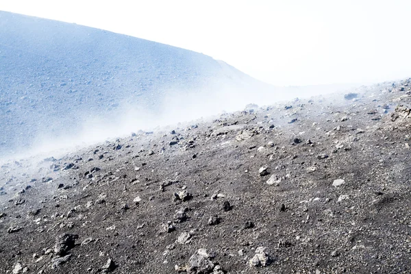 Suprafata cenusa vulcanica, nori — Fotografie, imagine de stoc