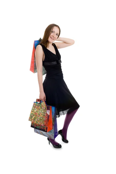 Baştan çıkarıcı kız alışveriş — Stok fotoğraf