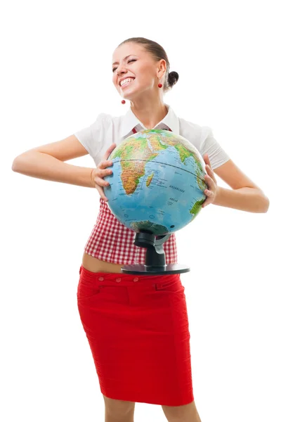 Try to brake globe of earth — Stock Photo, Image