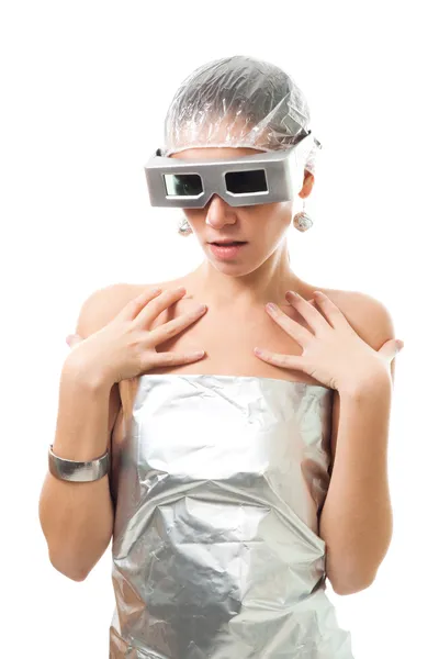 Artificial intelligence woman — Stock Photo, Image