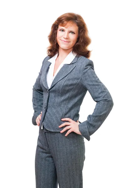 Mujer de negocios seguro positivo — Foto de Stock