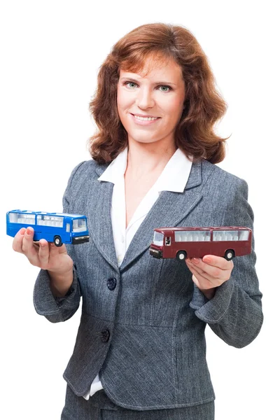 Woman from carrier company — Stock Photo, Image