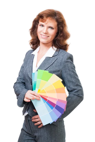 Donna scegliere il colore — Foto Stock