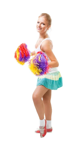 Styled professional woman cheer leader — Stock Photo, Image