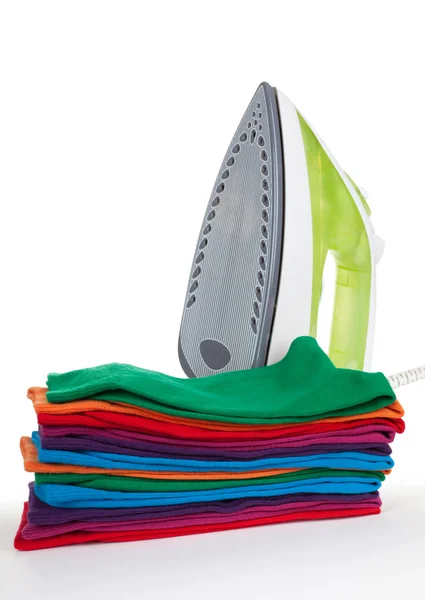 Iron and clothes — Stock Photo, Image