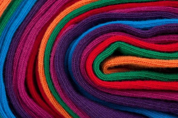Zámotek barevné textilie — Stock fotografie