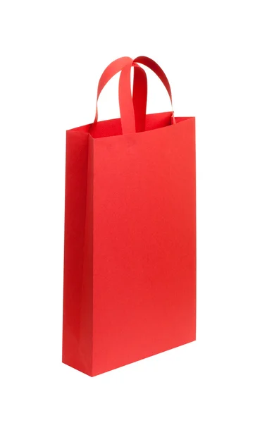 Červená barva Nákupní taška — Stock fotografie