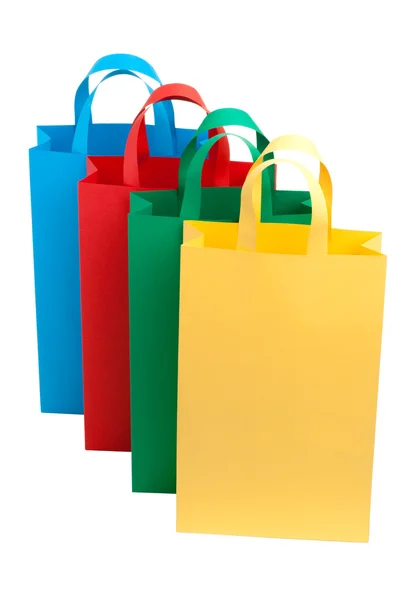 Row of shopping bags — Stock Photo, Image