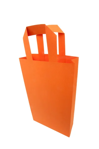 橙色购物袋 — 图库照片