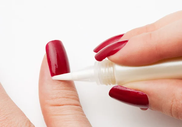 Skin around nails (cuticle) care — Stock Photo, Image
