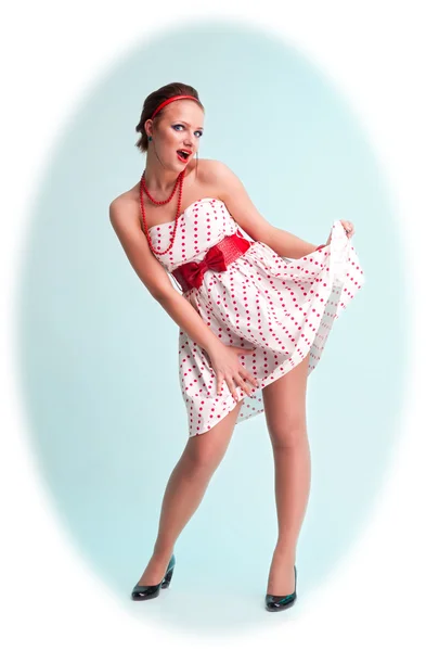 Attractive pinup woman — Stock Photo, Image