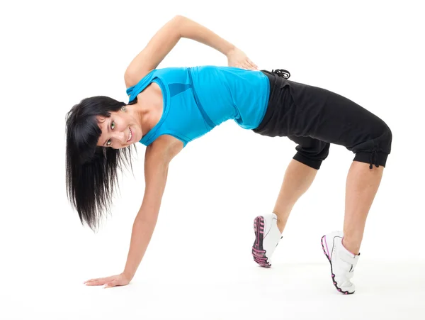 Vrouw maken flexibiliteit oefenen — Stockfoto