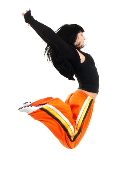 Afslut kvinde hoppe - Stock-foto