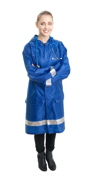 Glücklich aussehende Krankenschwester — Stockfoto