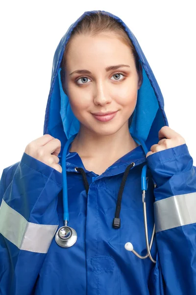 Позитивная медсестра — стоковое фото