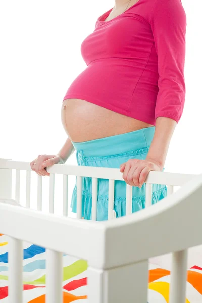임신의 여자 배 — 스톡 사진