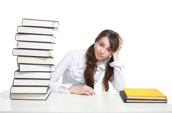 Confused student girl — Stock Photo, Image