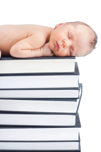 Baby and books — Stock Photo, Image