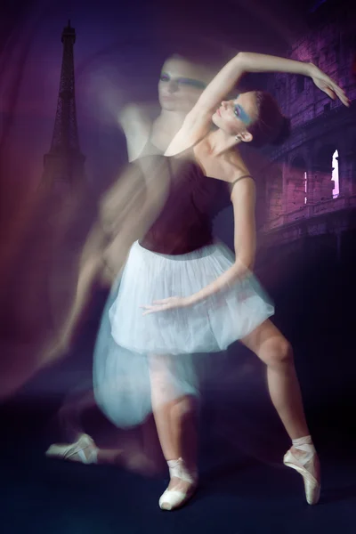 Рух танцівницею балету — стокове фото