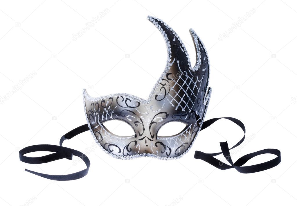 Isolated Venetian mask