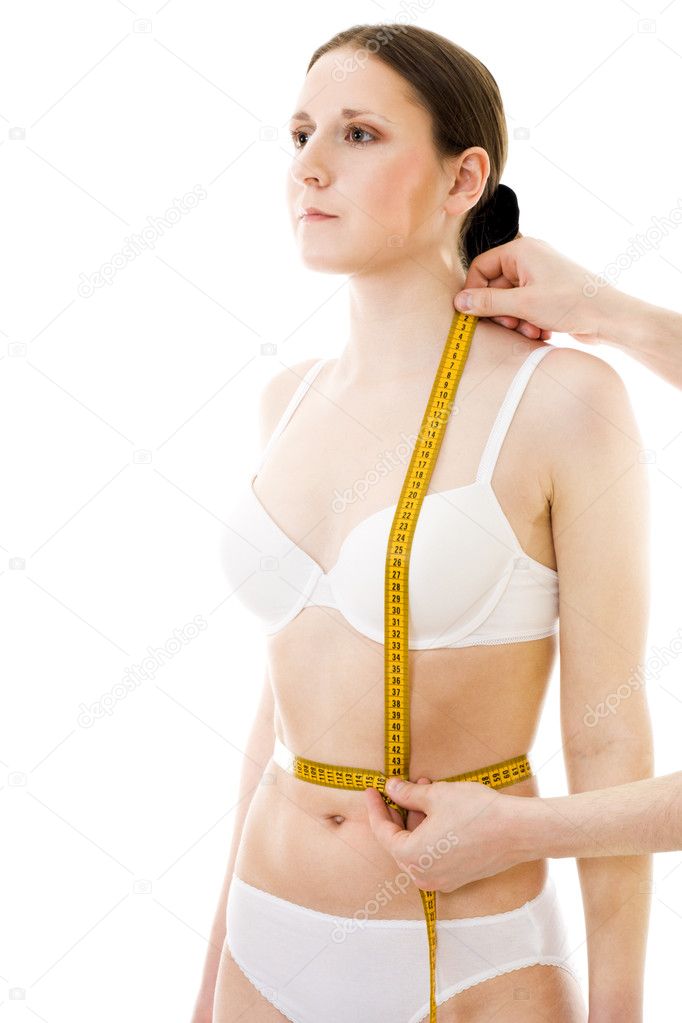 Measuring woman's breat waist lenght