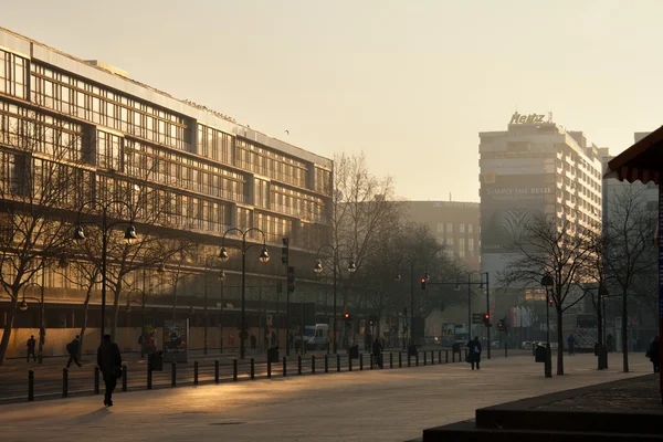 Square on Tauentzienstraße in the morning — Stockfoto