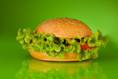 Healthy hamburger without meat clipart