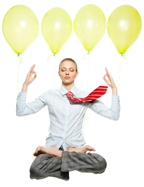 Easy meditation at work — Stock Photo, Image