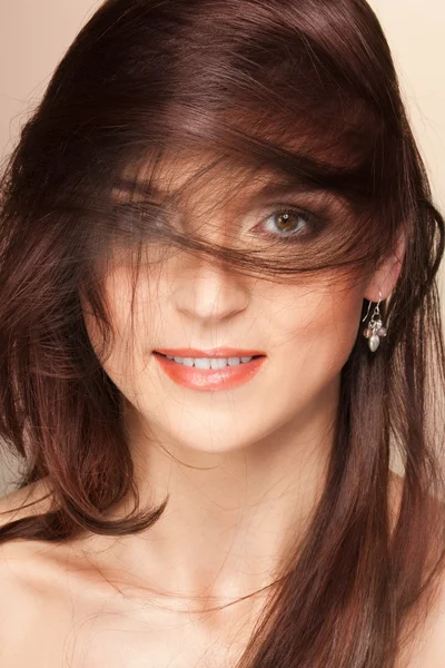Beauty in face and hairs — Stock Photo, Image