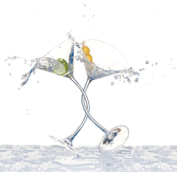 Óculos de dança com martini — Fotografia de Stock