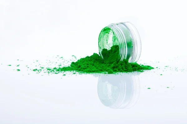 stock image Spilled green makeup powder