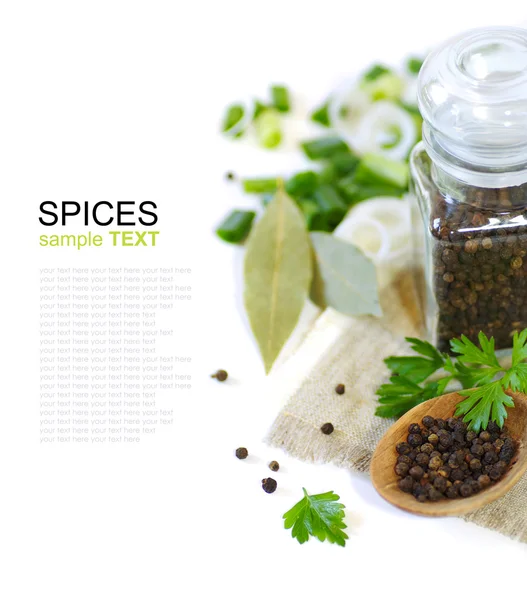 Specerijen, zwarte peper — Stockfoto