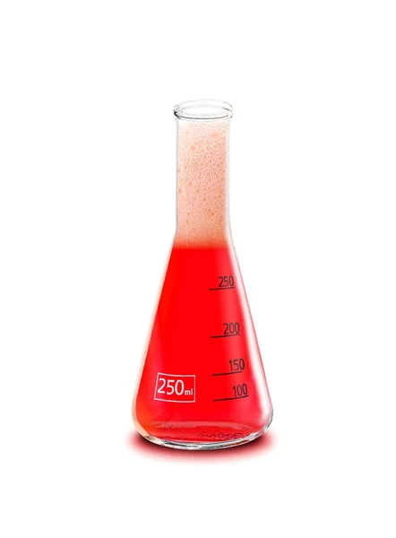 Chemische reactie in bekerglas pot — Stockfoto