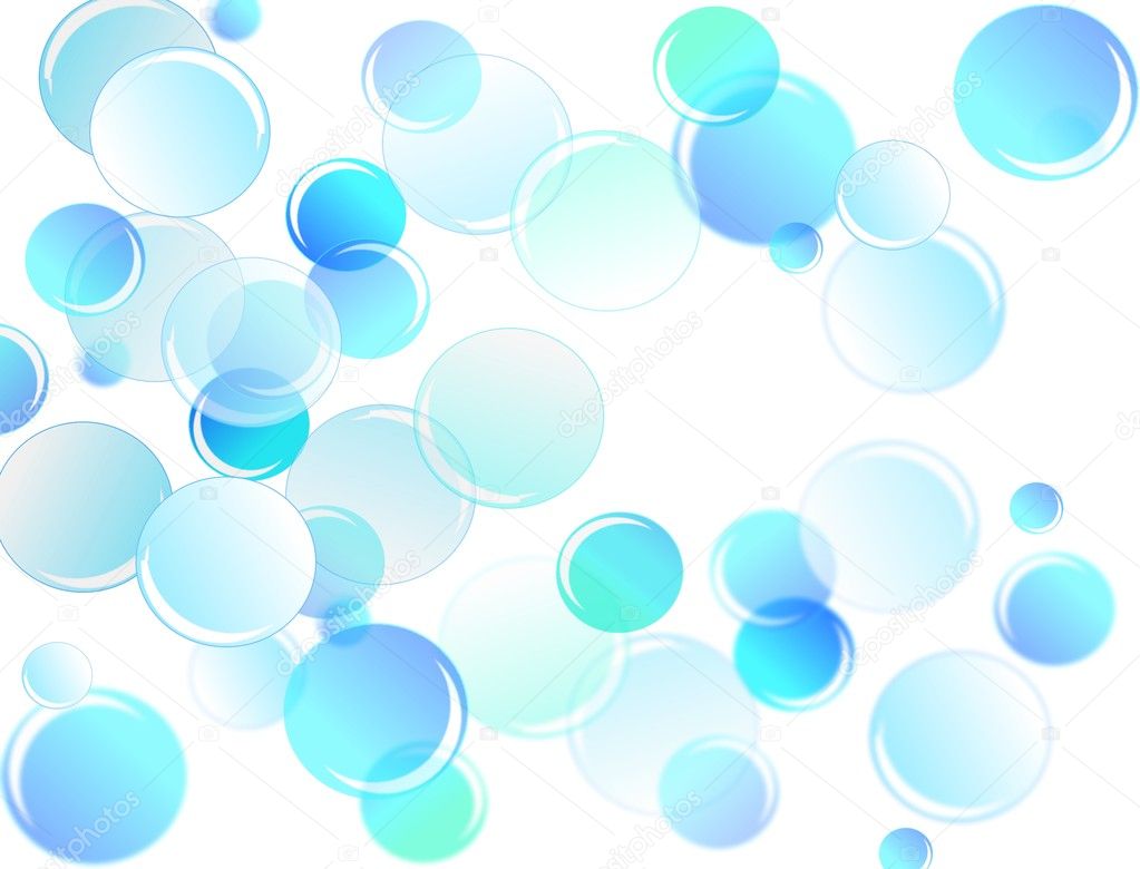 Blue bubbles background