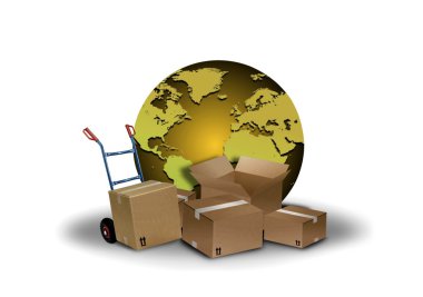 World wide delivery clipart