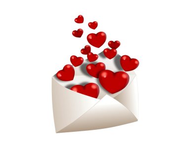 Full of love envelope clipart