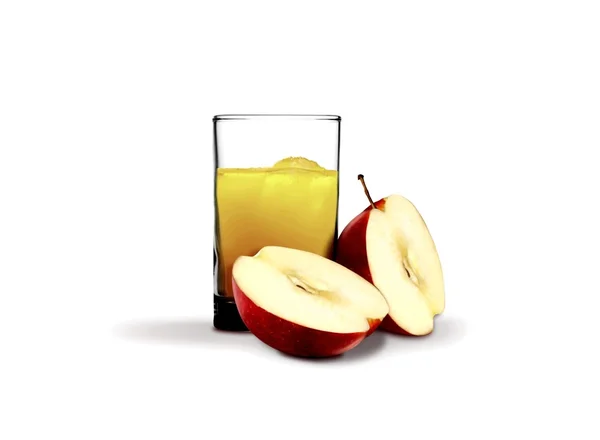 Apple Juice and glass — Stock Photo, Image