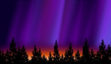 Northern lights clipart