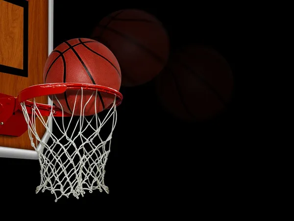 Tiro de pontuação de basquete — Fotografia de Stock