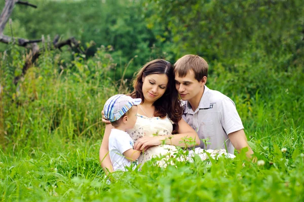 Family on the nature — Stock Photo, Image
