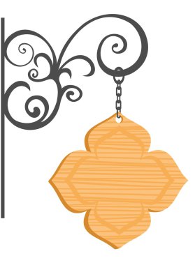 Wooden sign clipart