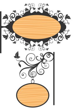 Wooden sign clipart