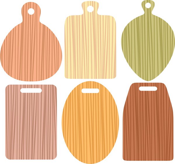 Chopping boards from different wood