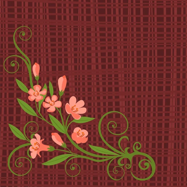 Ansichtkaart met bloem — Stockvector