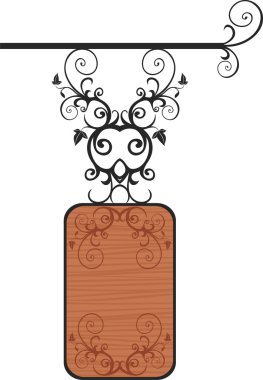 Wooden sign clipart