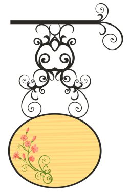 Wooden sign clipart